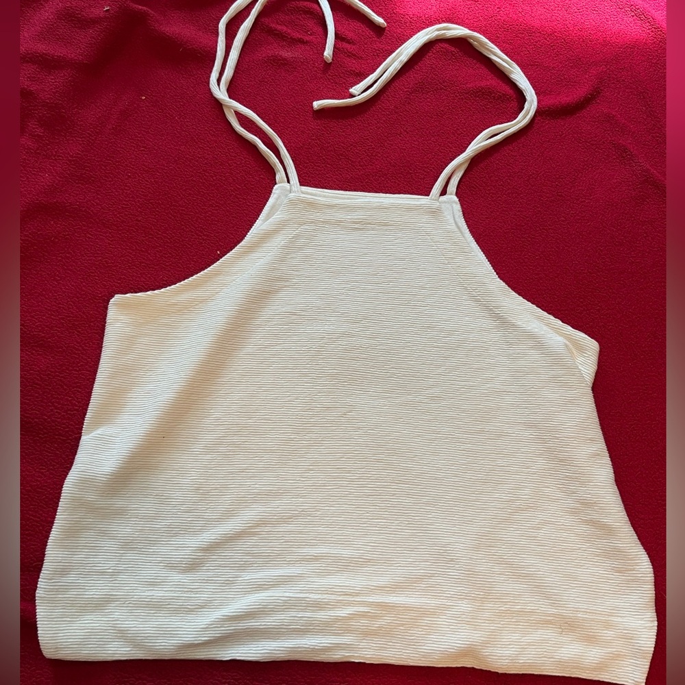 White halter top